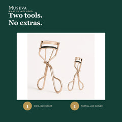 Included set with one wide-jaw curler and one partial-jaw curler.